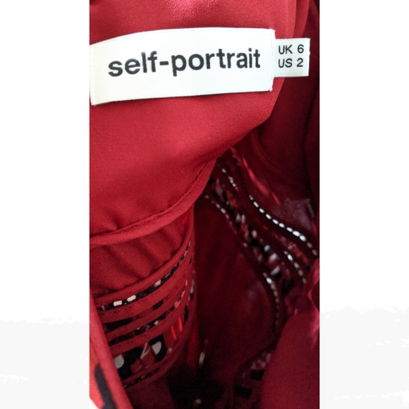 Self-Portrait Off-shoulder Long Sleeve Midi Dress - Picture 10 of 16